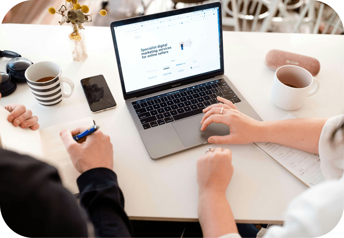 Ілюстрація робочого процесу в маркетингу